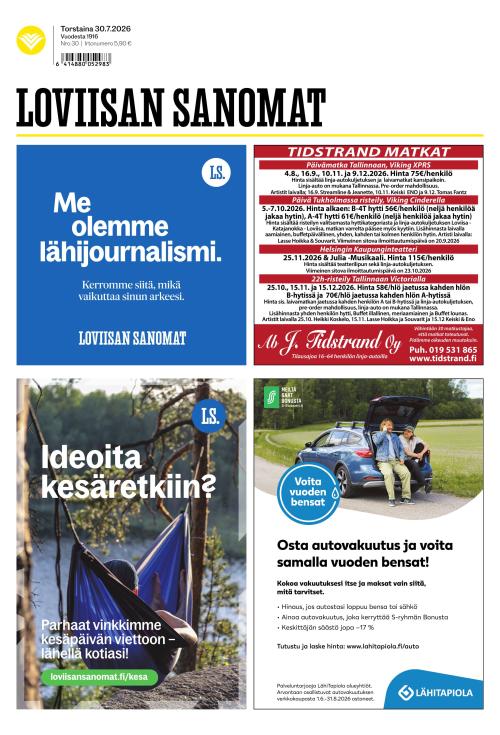 Loviisan Sanomat 30.7.2026