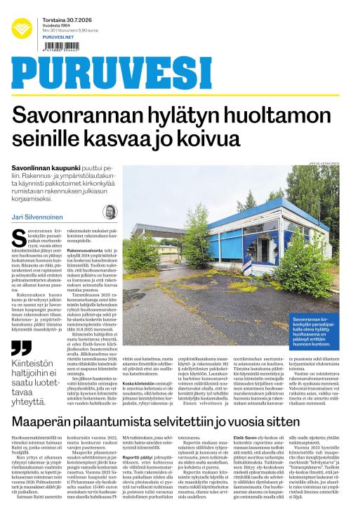 Puruvesi-lehti 30.7.2026