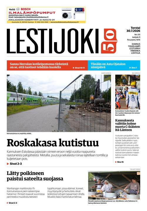 Lestijoki-lehti 30.7.2026