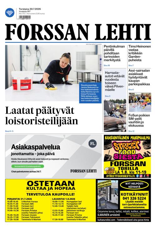 Forssan Lehti 30.7.2026