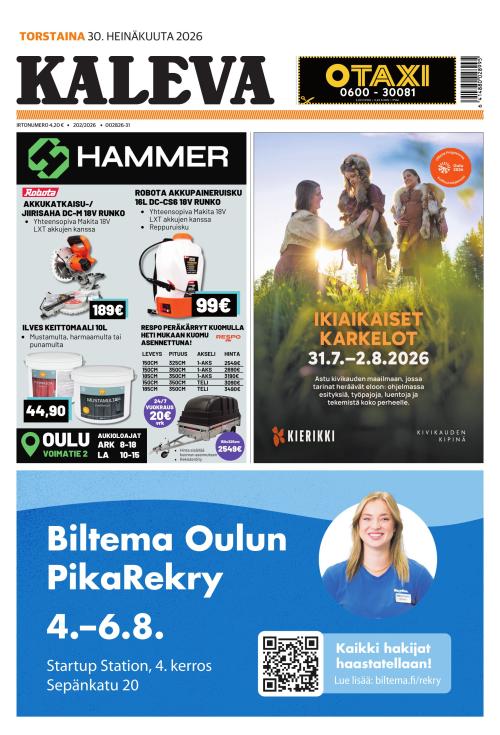 Kaleva 30.7.2026
