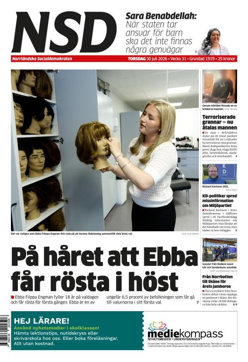 Norrländska Socialdemokraten 30.7.2026