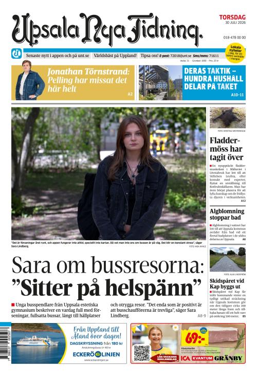 Upsala Nya Tidning 30.7.2026
