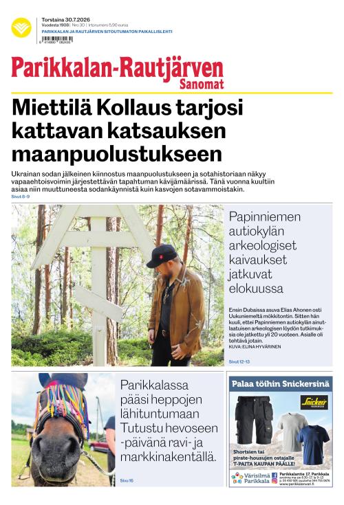 Parikkalan-Rautjärven Sanomat 30.7.2026