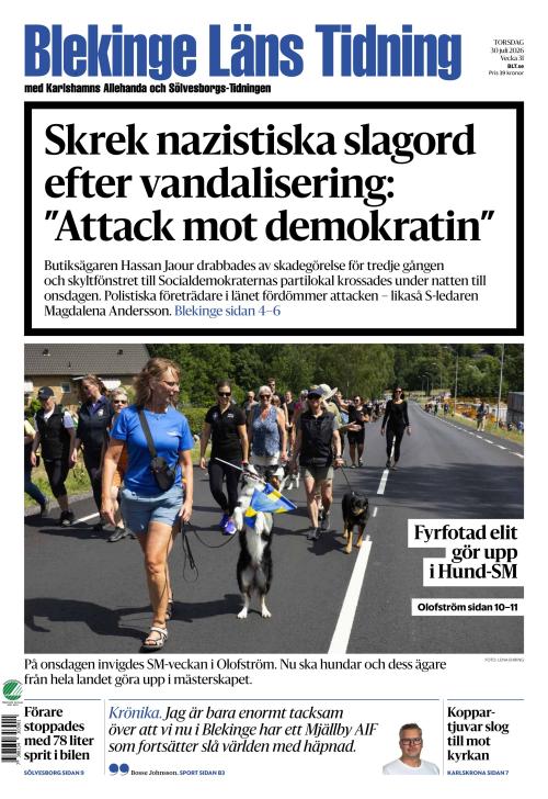 Blekinge Läns Tidning 30.7.2026