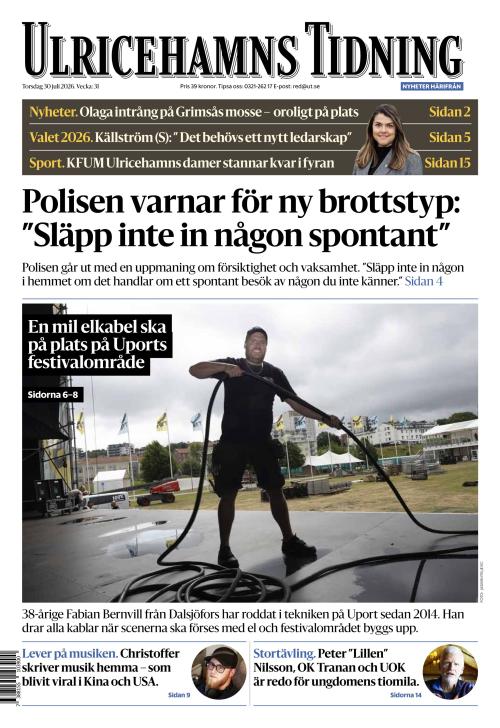 Ulricehamns Tidning 30.7.2026