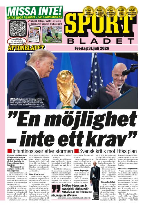Aftonbladet Sportbladet 31.7.2026
