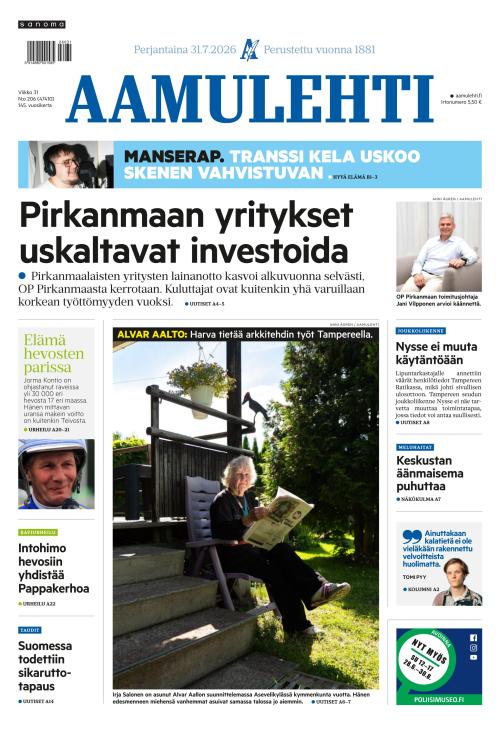 Aamulehti 31.7.2026
