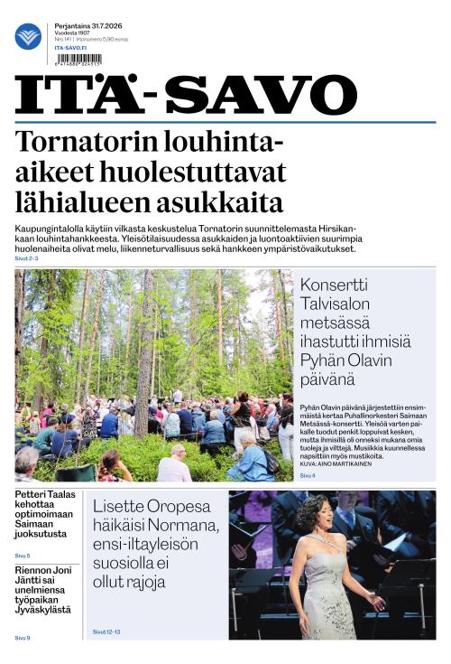 Itä-Savo 31.7.2026