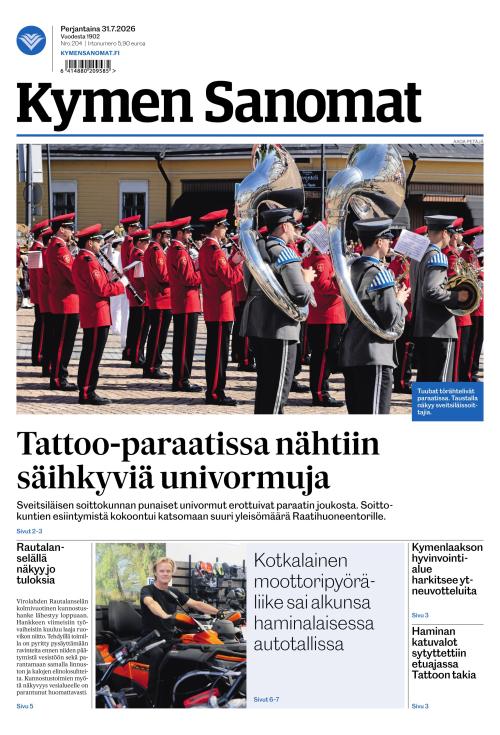 Kymen Sanomat 31.7.2026