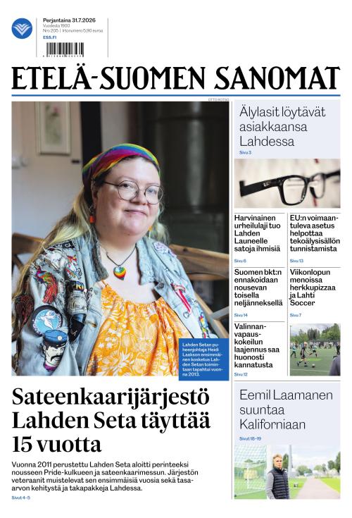 Etelä-Suomen Sanomat 31.7.2026