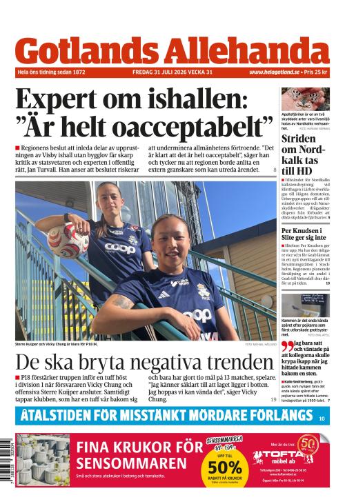 Gotlands Allehanda 31.7.2026