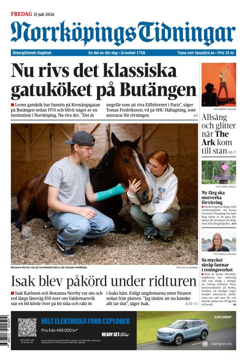 Norrköpings Tidningar 31.7.2026
