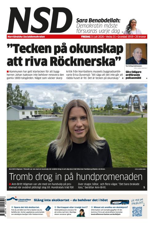 Norrländska Socialdemokraten 31.7.2026
