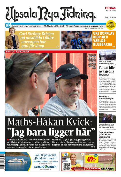 Upsala Nya Tidning 31.7.2026