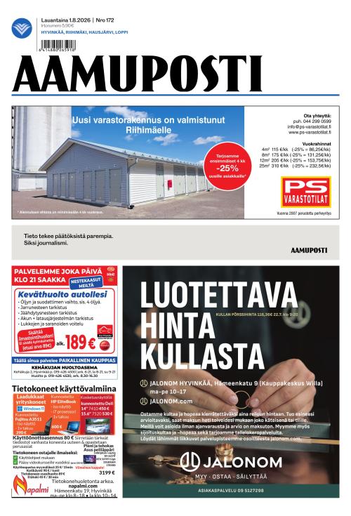 Aamuposti 1.8.2026