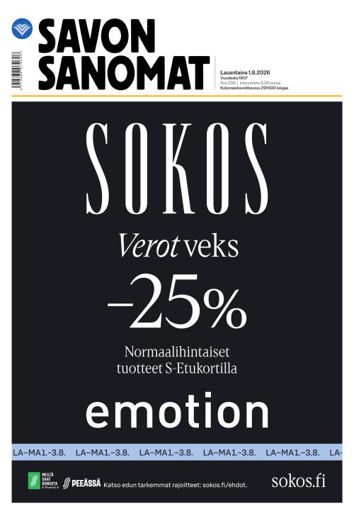 Savon Sanomat 1.8.2026