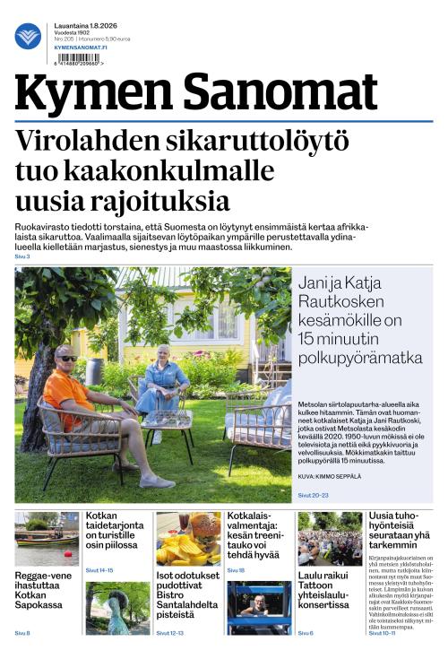 Kymen Sanomat 1.8.2026