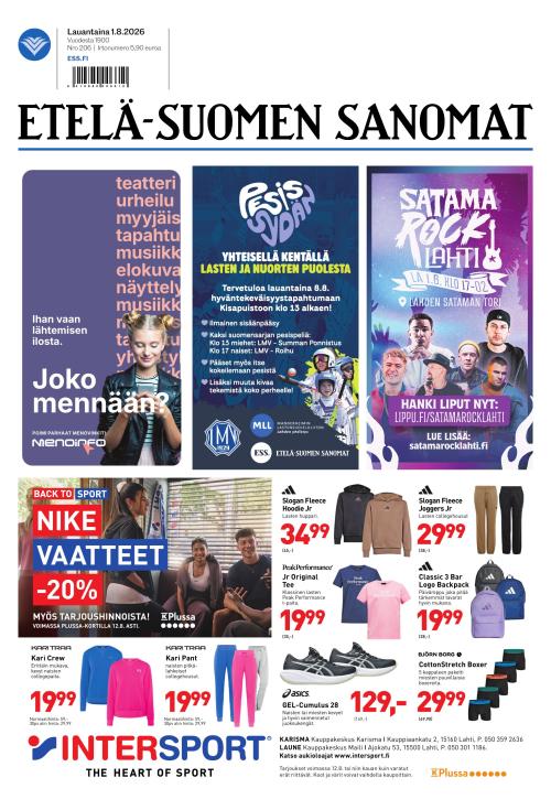 Etelä-Suomen Sanomat 1.8.2026