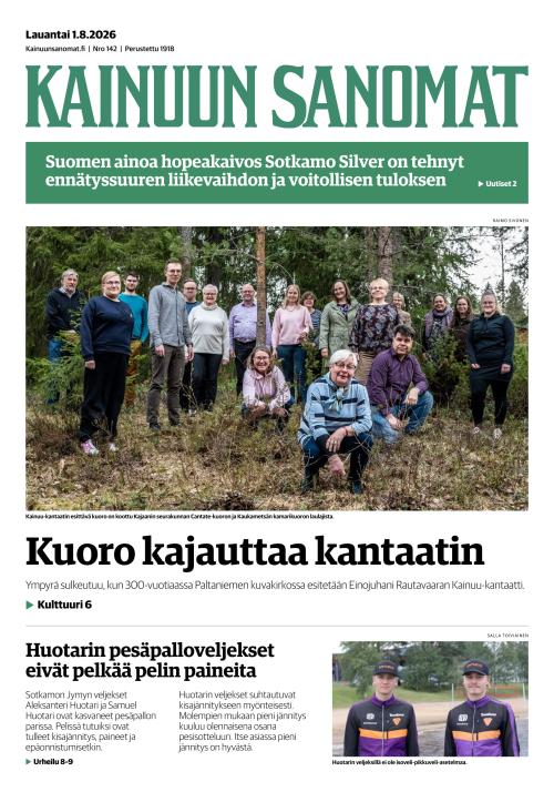 Kainuun Sanomat 1.8.2026