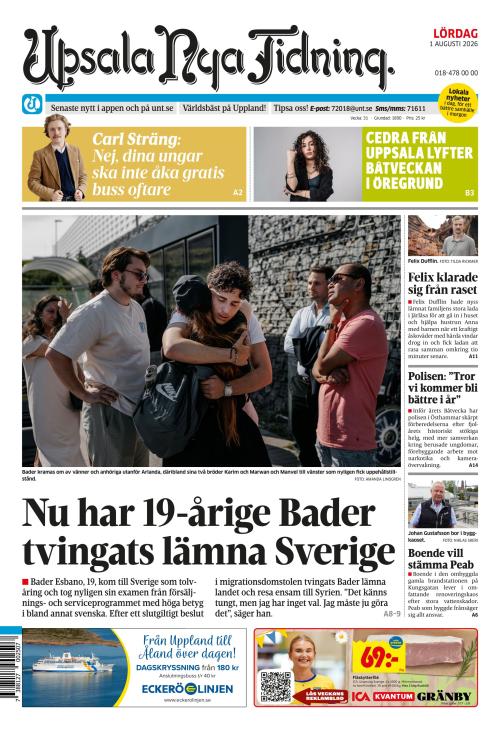 Upsala Nya Tidning 1.8.2026