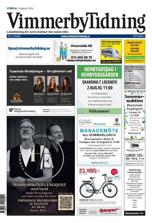 Vimmerby Tidning / Kinda-Posten 1.8.2026