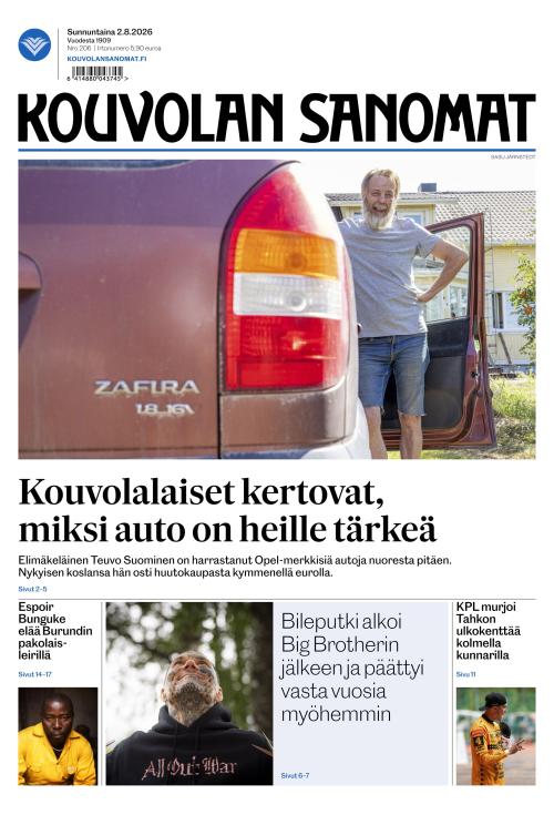 Kouvolan Sanomat 2.8.2026