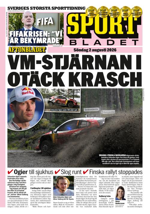 Aftonbladet Sportbladet 2.8.2026