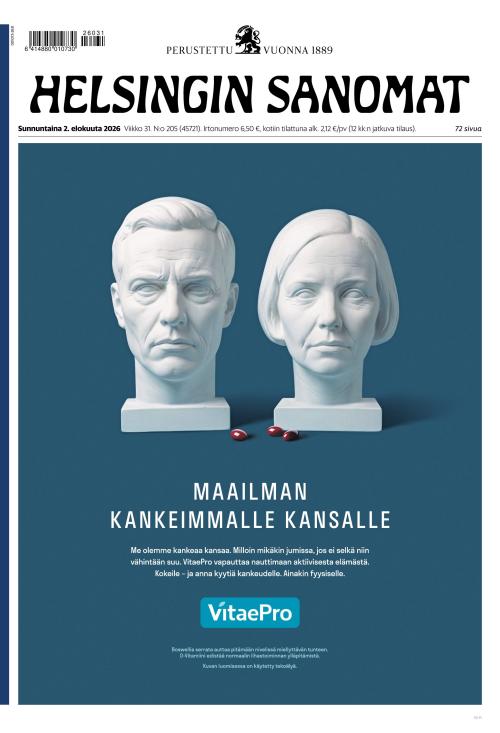 Helsingin Sanomat 2.8.2026