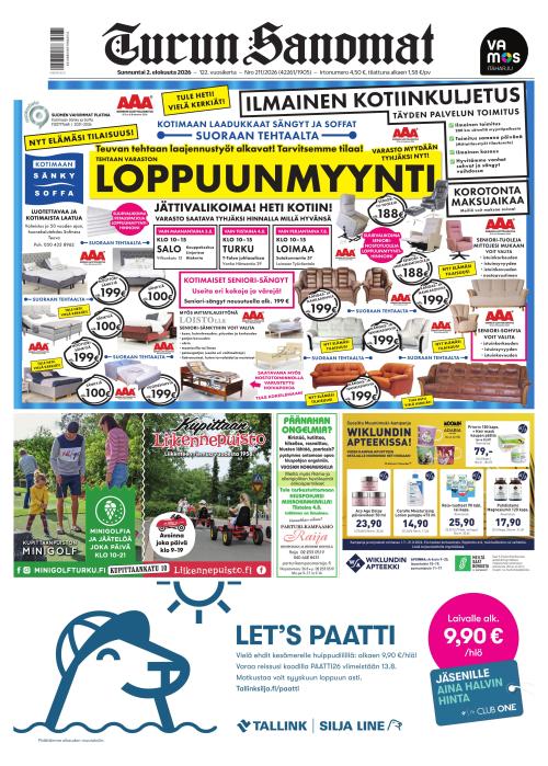 Turun Sanomat 2.8.2026