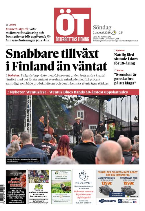 Österbottens Tidning 2.8.2026
