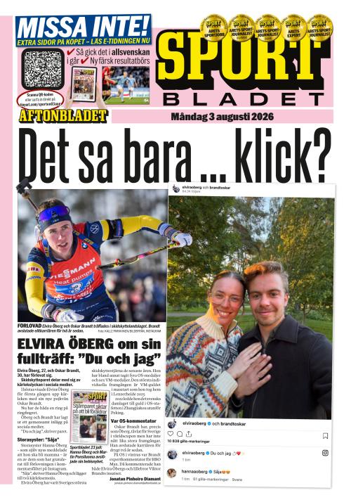 Aftonbladet Sportbladet 3.8.2026