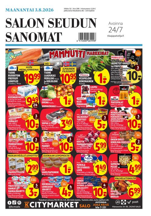 Salon Seudun Sanomat 3.8.2026