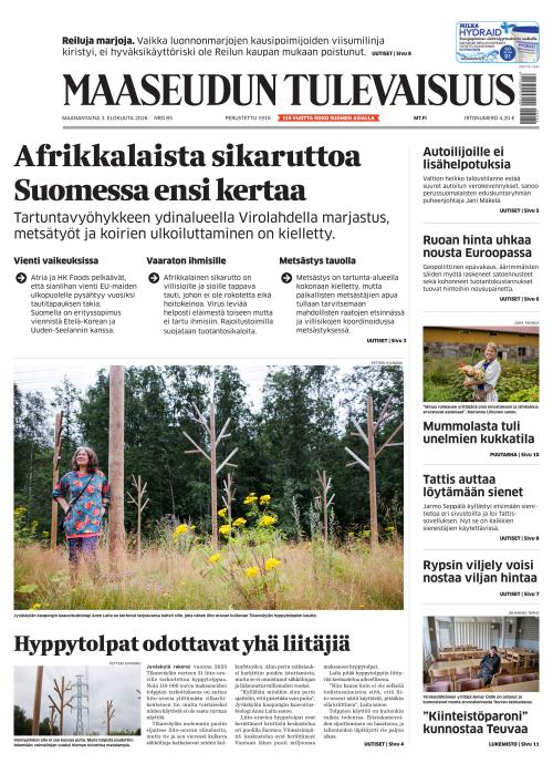 Maaseudun Tulevaisuus 3.8.2026