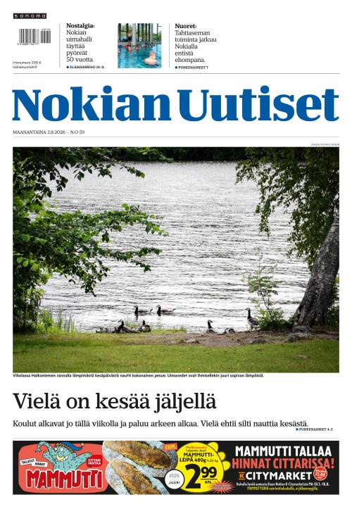 Nokian Uutiset 3.8.2026