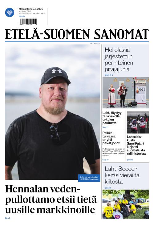 Etelä-Suomen Sanomat 3.8.2026