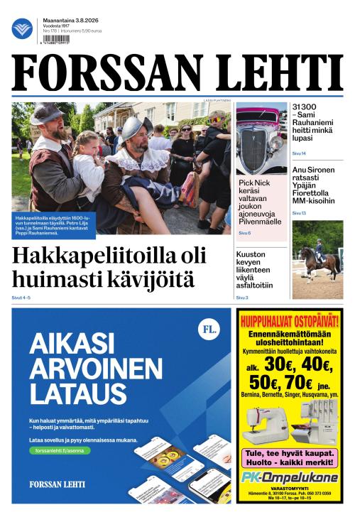 Forssan Lehti 3.8.2026
