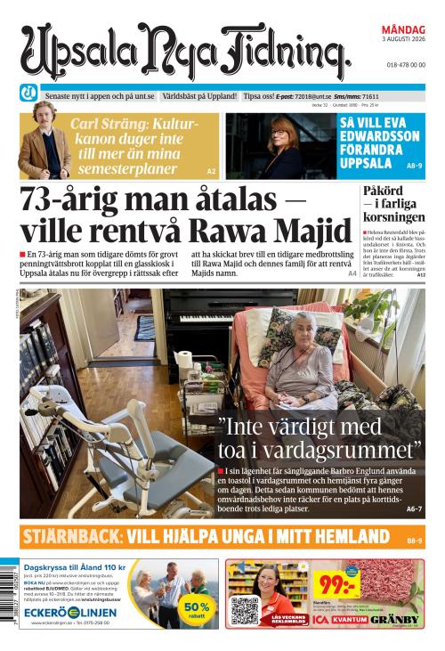 Upsala Nya Tidning 3.8.2026