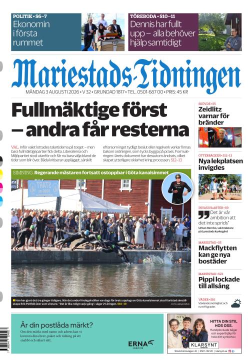 Mariestads-Tidningen 3.8.2026