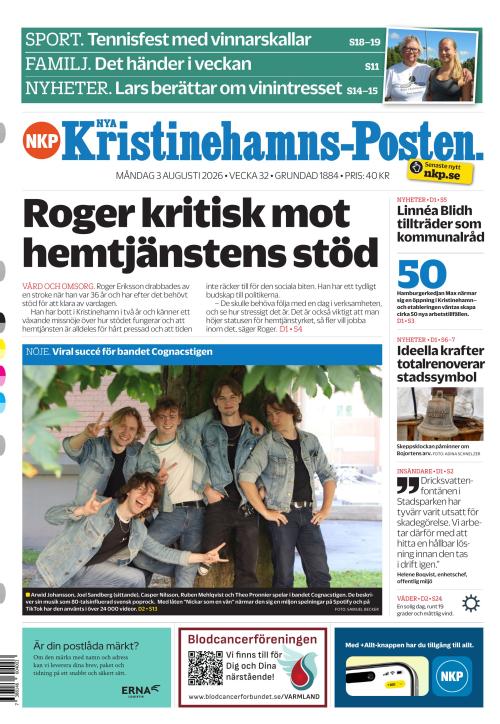 Nya Kristinehamns-Posten 3.8.2026
