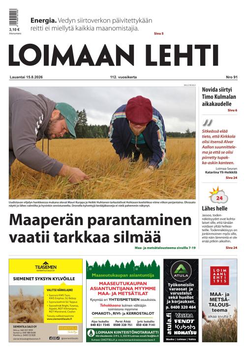 Loimaan Lehti 15.8.2026