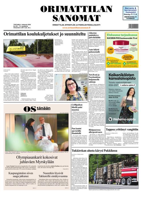 Orimattilan Sanomat 4.8.2026