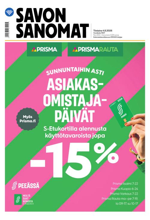 Savon Sanomat 4.8.2026