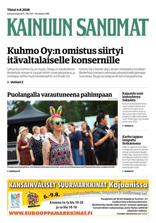 Kainuun Sanomat 4.8.2026