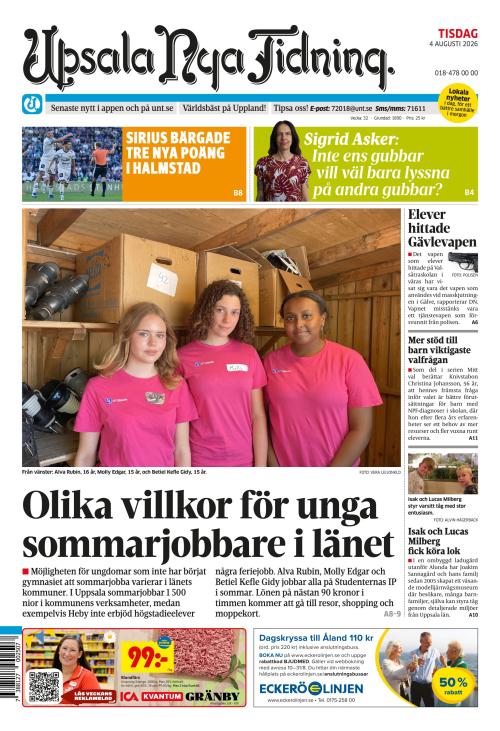 Upsala Nya Tidning 4.8.2026