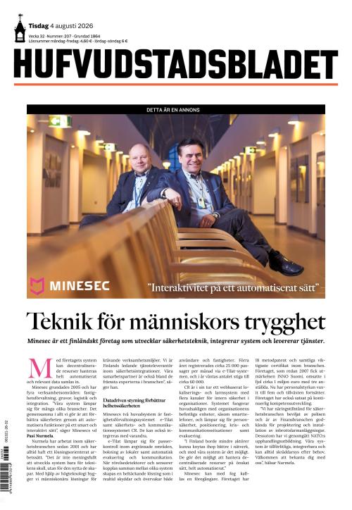 Hufvudstadsbladet 4.8.2026