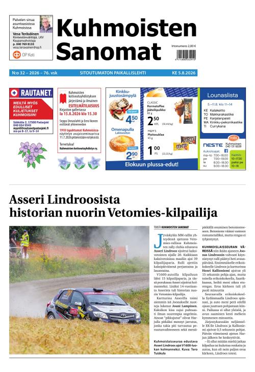Kuhmoisten Sanomat 32/2026