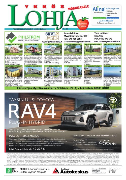 Kaupunkilehti Ykkös-Lohja 32/2026