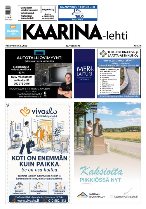 Kaarina-lehti 5.8.2026