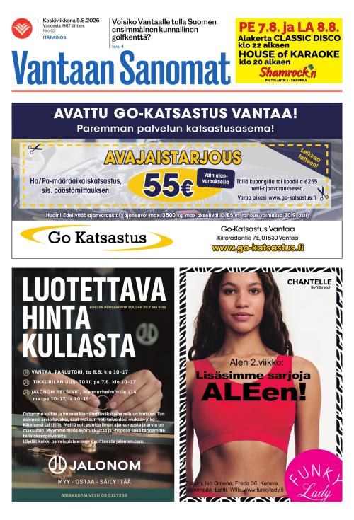 Vantaan Sanomat (Itä) 5.8.2026